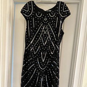 Pretty Guide Black Formal Sequin Dress, Sz XXL